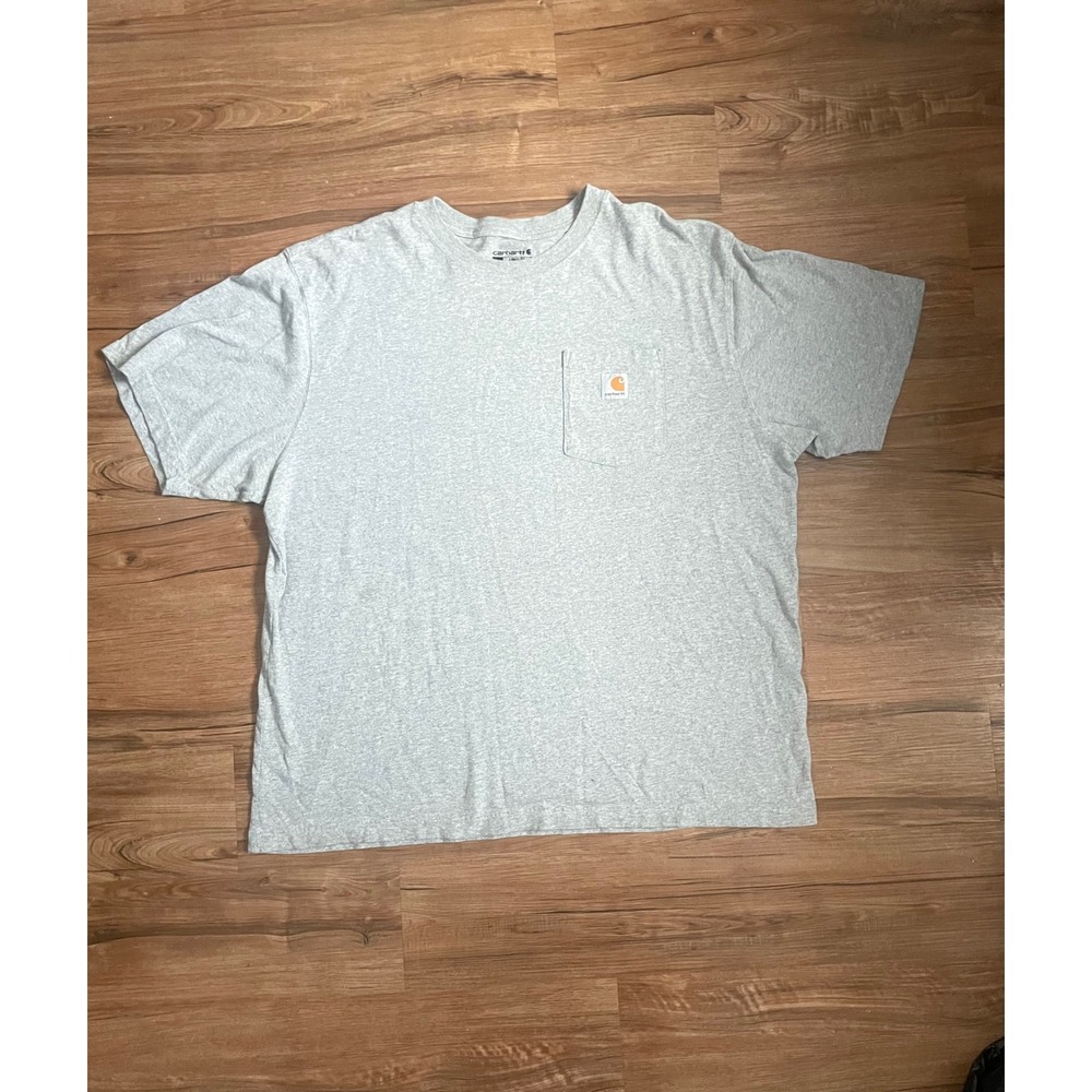 Carhartt K87 Mens Loose Fit Pocket T-Shirt Heather Gray XL Short Sleeve Tee